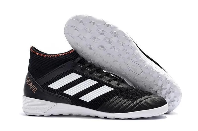 New Adidas Predator Tango 18.3 TF Soccer Cleats Shoes Black White Infrared Sleek Fit Impact absorption