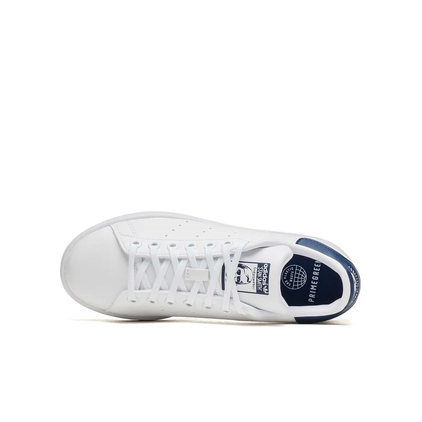 Adidas Stan Smith J Ftwr White/Ftwr White/Dark Blue LaceUp Soft Sole Shoes