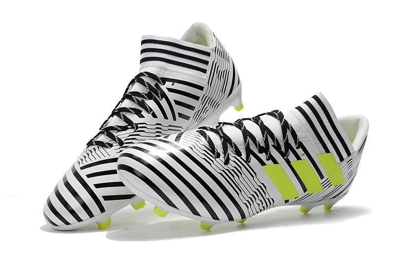 Turf Ready Spatial Awareness New Adidas Nemeziz Messi FG Soccer Cleats Shoes White Black Green