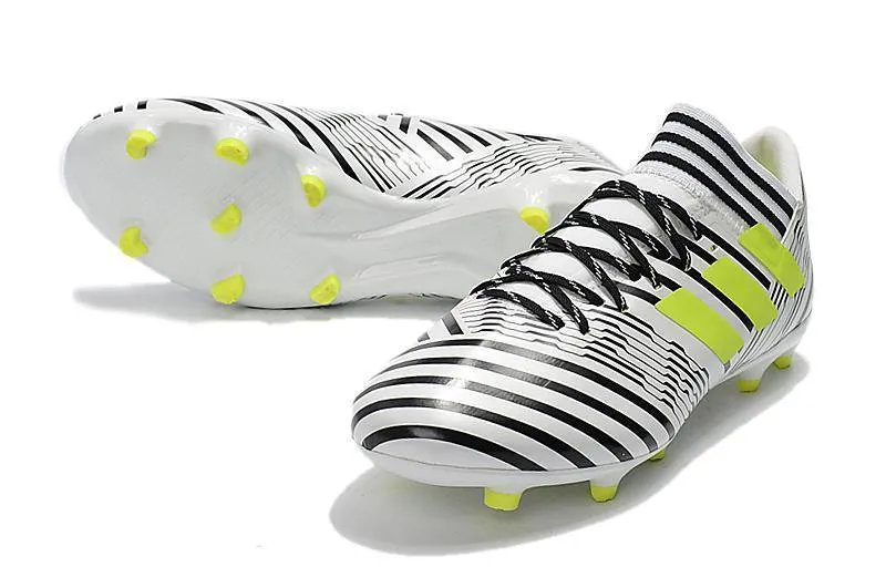 Power Transfer New Adidas Nemeziz Messi FG Soccer Cleats Shoes White Black Green