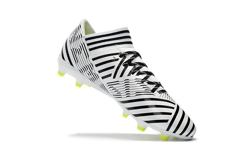 New Adidas Nemeziz Messi FG Soccer Cleats Shoes White Black Green Track Speed