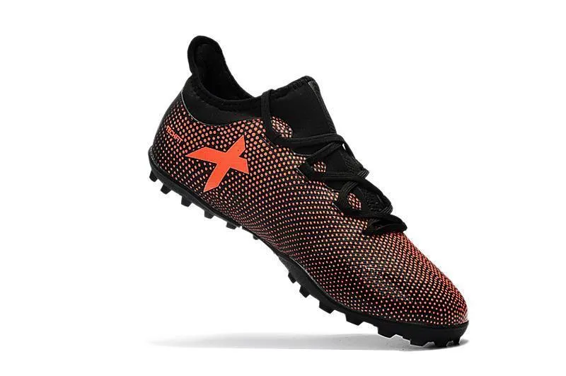New Adidas X series TF Thunderstorm Grass Spikes Soccer Cleats Shoes Orange Black Clean Profile Optimal Comfort