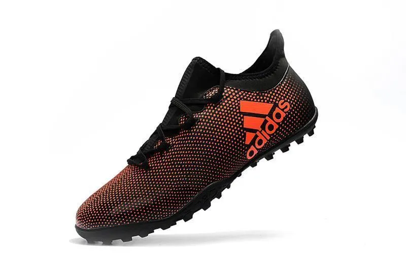 Speed Movement New Adidas X series TF Thunderstorm Grass Spikes Soccer Cleats Shoes Orange Black