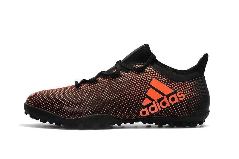 New Adidas X series TF Thunderstorm Grass Spikes Soccer Cleats Shoes Orange Black Off Field