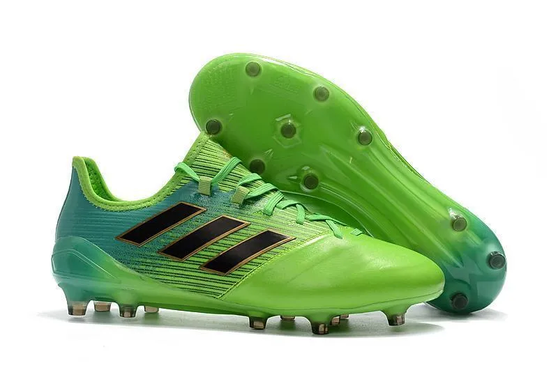 Adidas ACE Series FG Soccer Cleats Shoes Green Blue Black Secure Grip