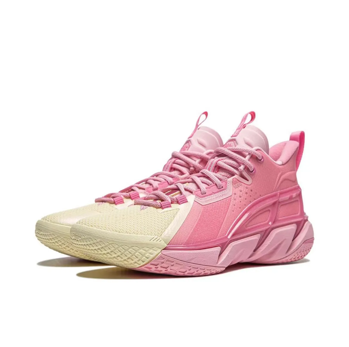 Li-Ning Badfive 4 - Cream Strawberries Pro-Level Grip Midfoot Lockdown