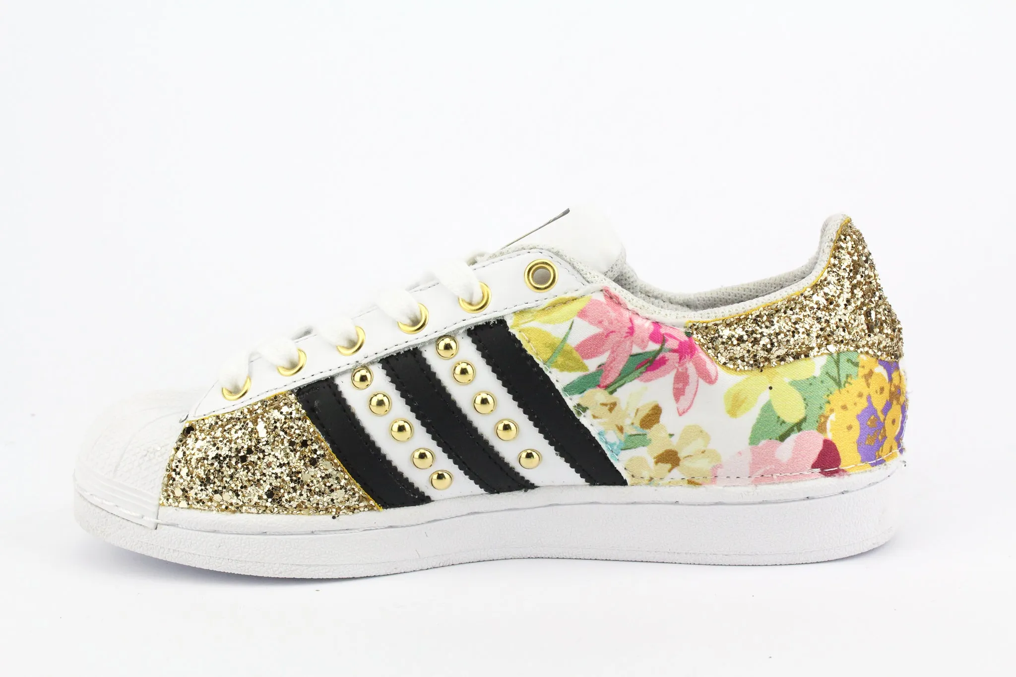 Move Easy Adidas Superstar Fiori Gold 1 Glitter & Borchie