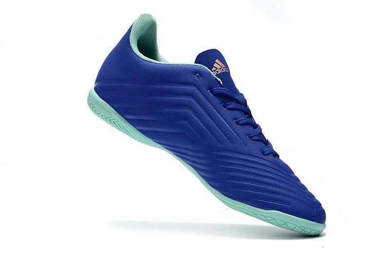 Speed Lace Motion Assist New Adidas Predator Tango 18.4 TF Soccer Cleats Shoes Blue White Skyblue Orange
