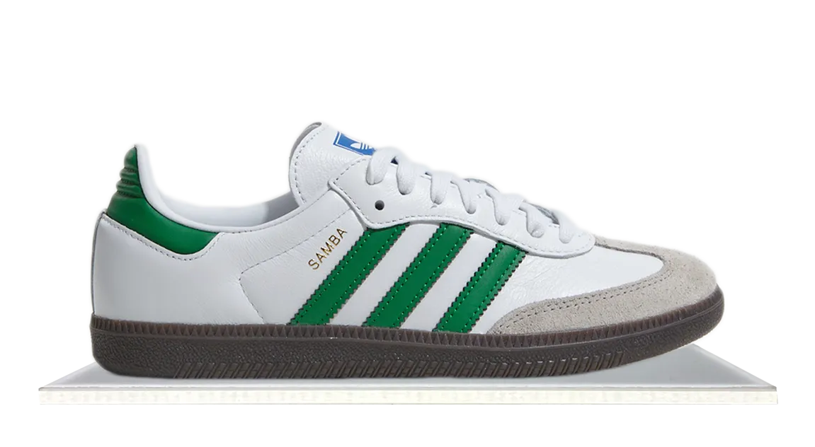 Adidas Samba White Green Fashion Accent Light Pace