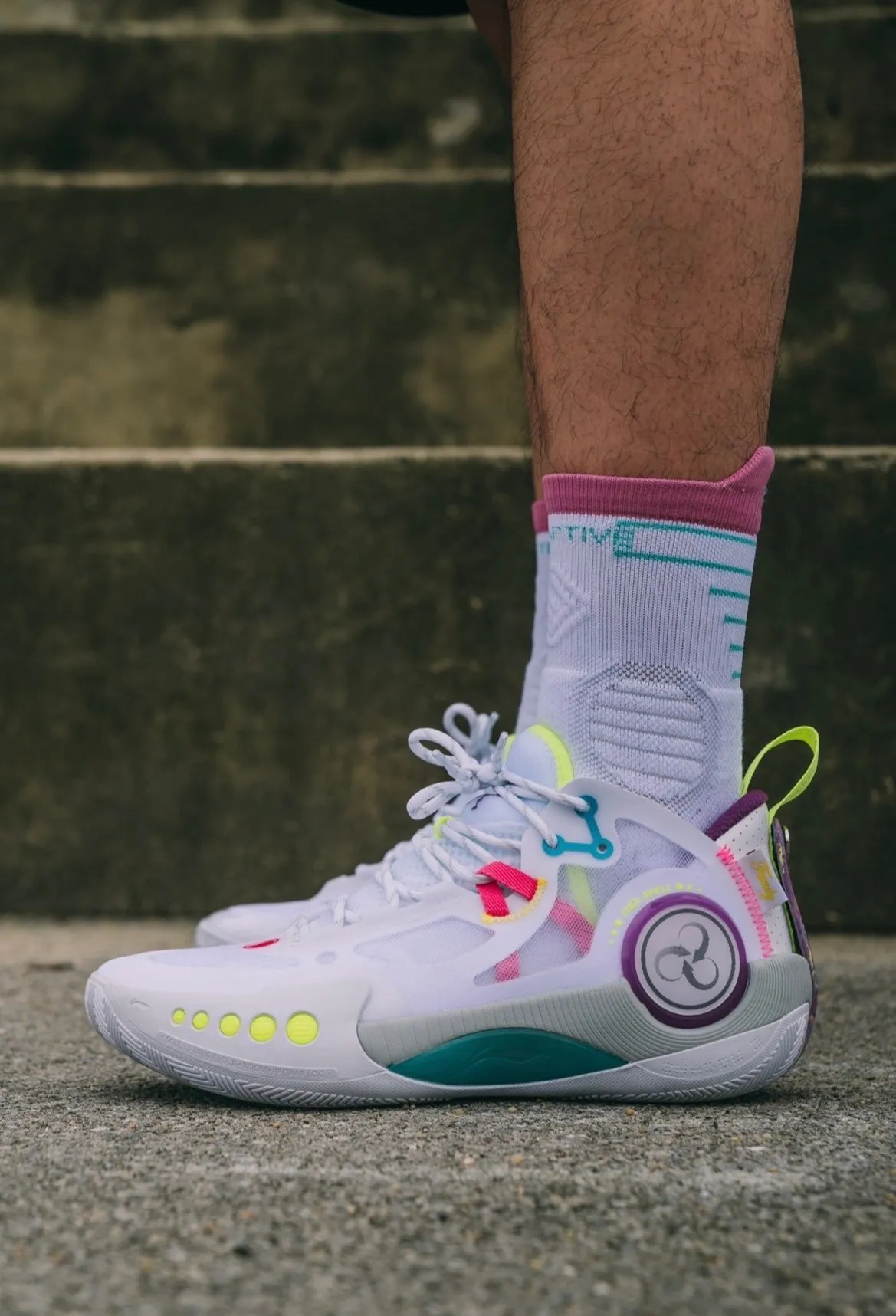 Outdoor Court Support Tech Core D'Angelo Russell x Li Ning Wade Shadow 3 - White/Yellow