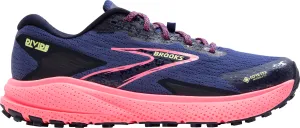 Brooks Divide 5 GORE-TEX Womens Trail Running Shoes - Blue zipper - closure shoes