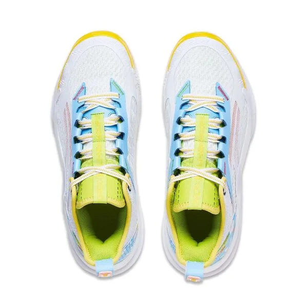 R.J.Hampton x Li-Ning Power 10 - White/Blue/Yellow adjustable lacing system