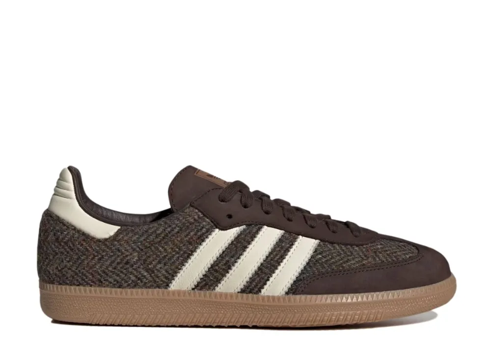 Unisex style Street Ease Adidas Samba OG Dark Brown Tweed