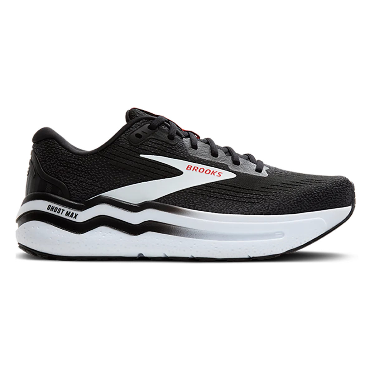 city shoes running alone Brooks Ghost Max 2 - Black - White - Fiery Red