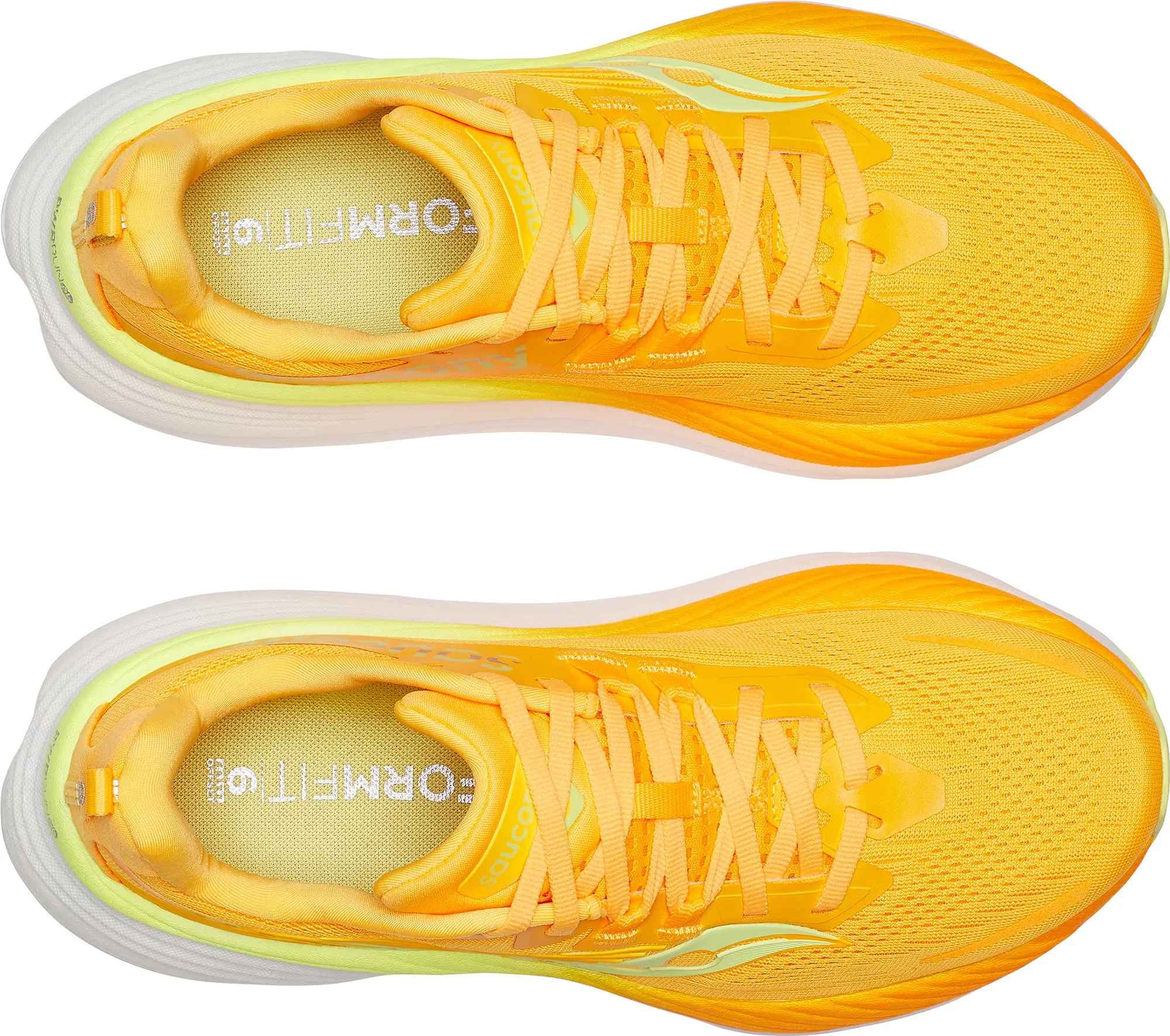Saucony Hurricane 24 Womens Running Shoes - Yellow Flexible Midsole Design