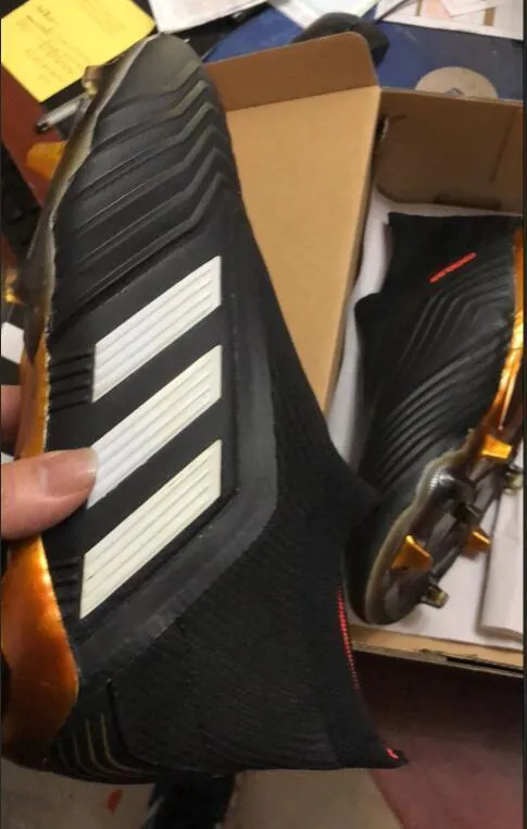 New Adidas Predator FG Soccer Cleats Shoes Black White Red Quick Cut