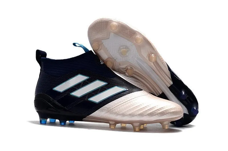 Adidas ACE Purecontrol FG Football Soccer Cleats shoes Gold Blue White Course Reaction Slide Prevention