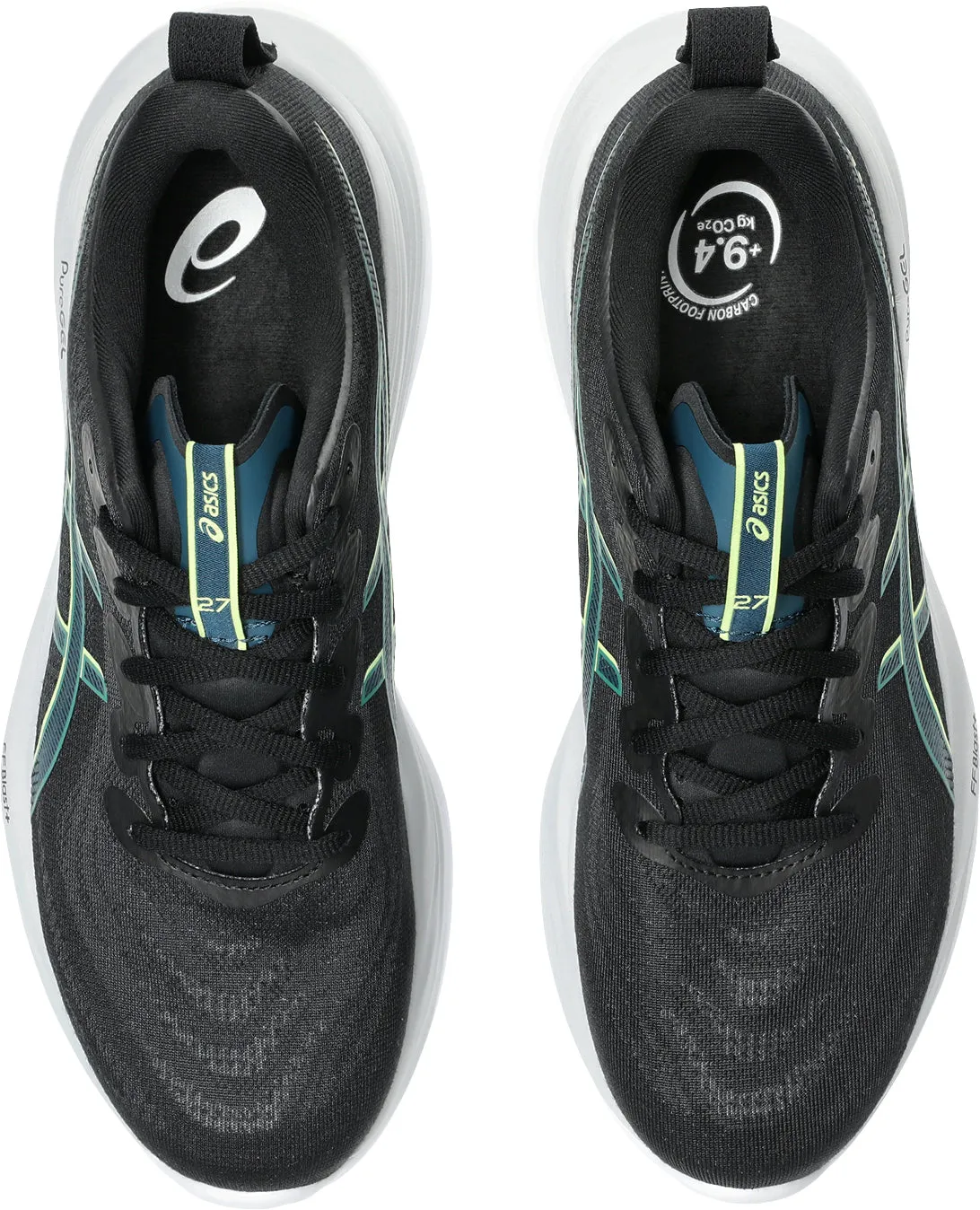 Asics Gel Cumulus 27 Mens Running Shoes - Black Cushioned Collar Design