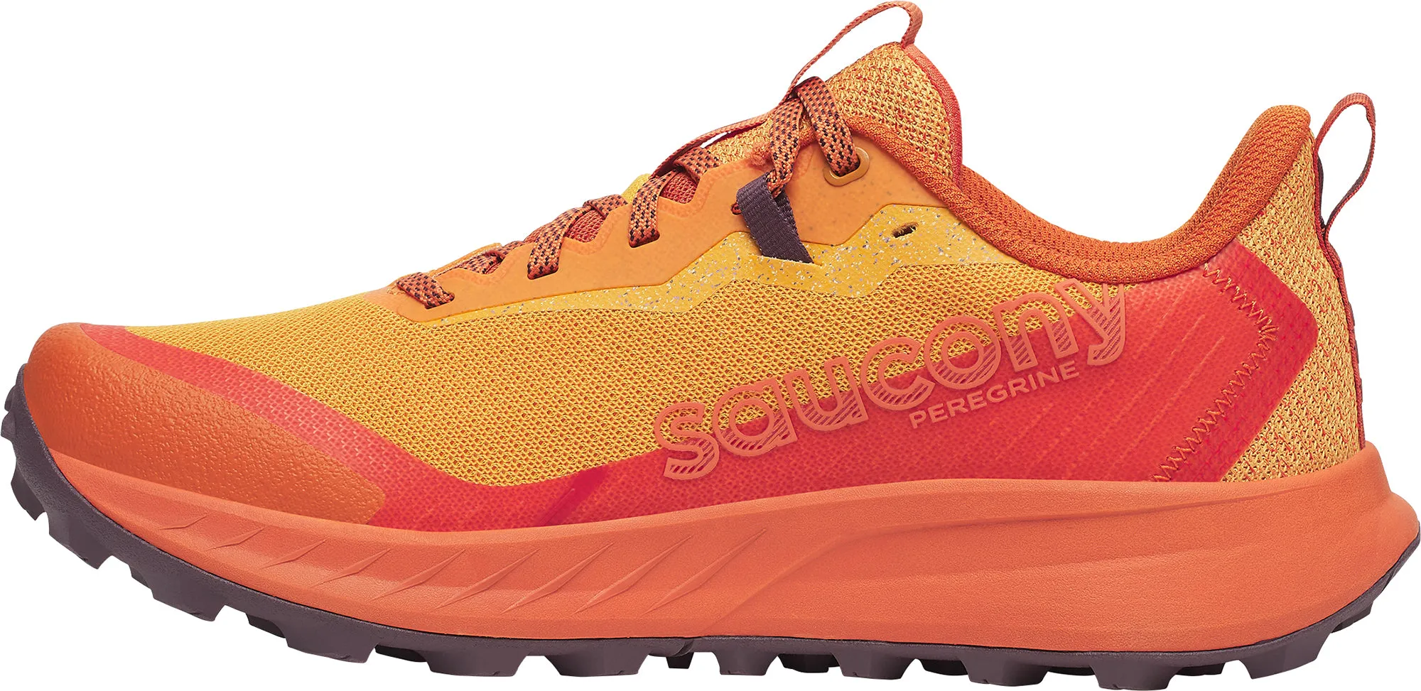 Saucony Peregrine 15 Mens Trail Running Shoes - Orange Leather Quality short - distance running shoes