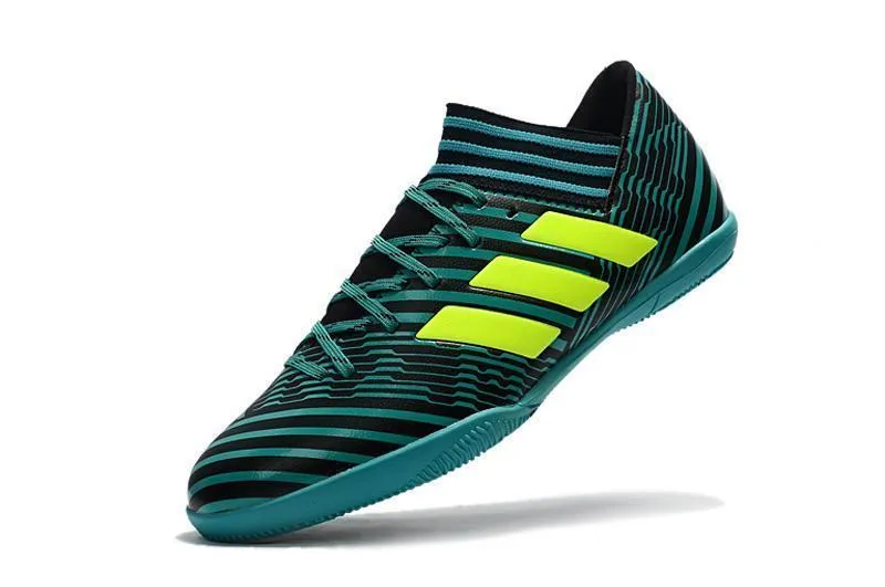 Flex Cushion New Adidas Nemeziz Series TF Soccer Cleats Shoes Blue Black Green
