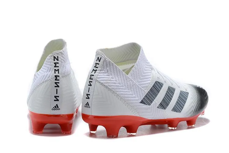 New Adidas Nemeziz 18.1 FG Soccer Cleats Shoes White Black Red Free Play Cushion Heel