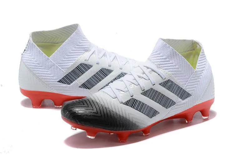 New Adidas Nemeziz 18.1 FG Soccer Cleats Shoes White Black Red Elite performance