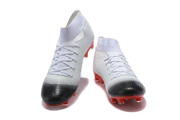 Grip Boost New Adidas Nemeziz 18.1 FG Soccer Cleats Shoes White Black Red
