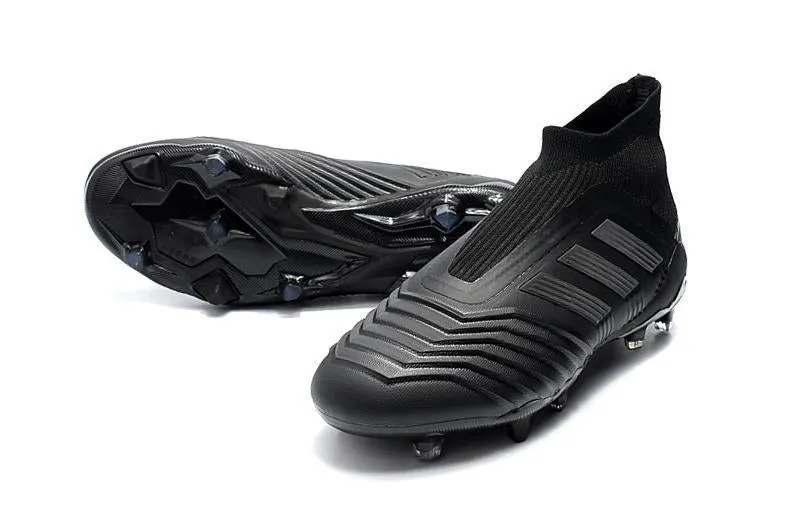 New Adidas Predator 19.1 FG Soccer Cleats Shoes Black Tight Wrap Impact Cushion