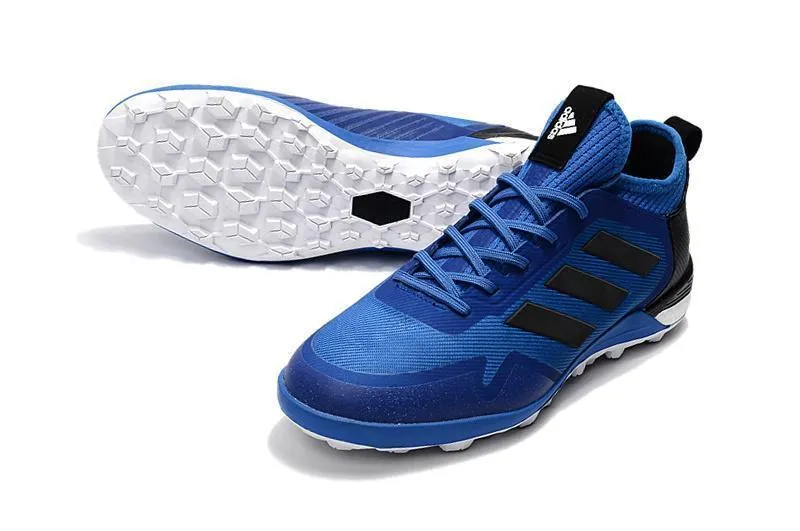 Foot Focus Midfielder Role Adidas ACE TF Soccer Cleats Shoes Blue Black White