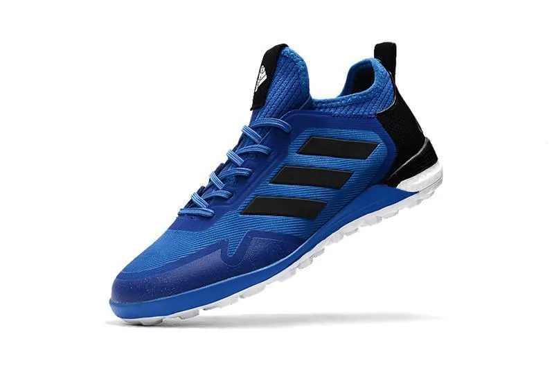 Adidas ACE TF Soccer Cleats Shoes Blue Black White Sport Agility Play Maker