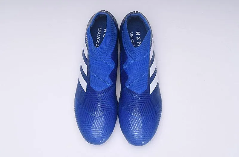 turf shoes New Adidas Nemeziz 18  FG Soccer Cleats Shoes Blue White