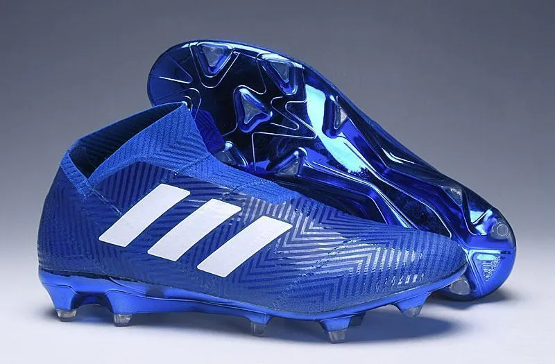 New Adidas Nemeziz 18  FG Soccer Cleats Shoes Blue White Dynamic Speed