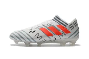 New Adidas Nemeziz Messi FG Soccer Cleats Shoes Sliver Gray Orange Neutral Color