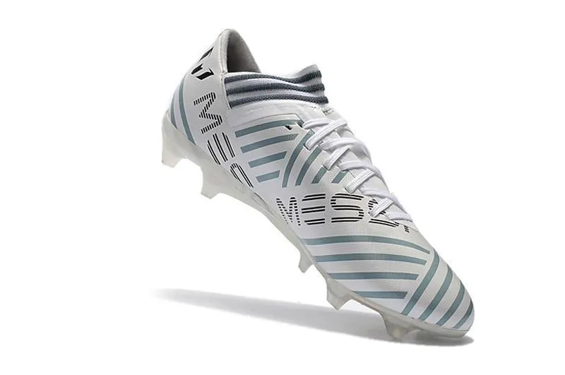 New Adidas Nemeziz Messi FG Soccer Cleats Shoes Sliver Gray Orange Pressure Comfort Ankle Protection
