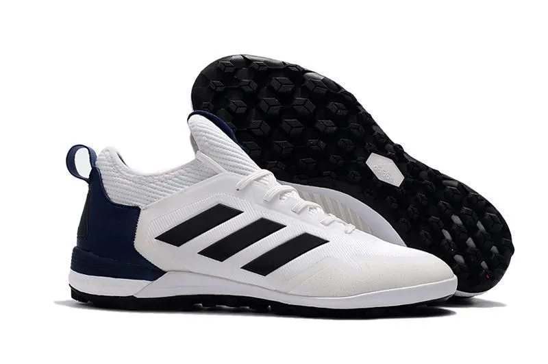 Clean Fit Training Ready Adidas ACE TF Soccer Cleats Shoes White Blue Black
