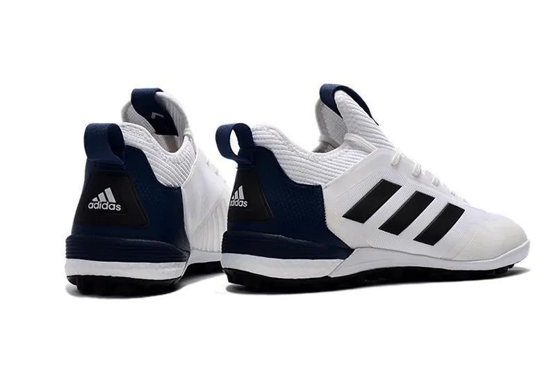 Responsive Motion Running Grip Adidas ACE TF Soccer Cleats Shoes White Blue Black