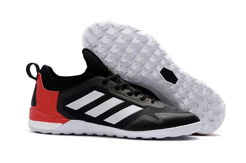 Adidas ACE TF Soccer Cleats Shoes Black Red White Quick Reaction Ergonomic Shape
