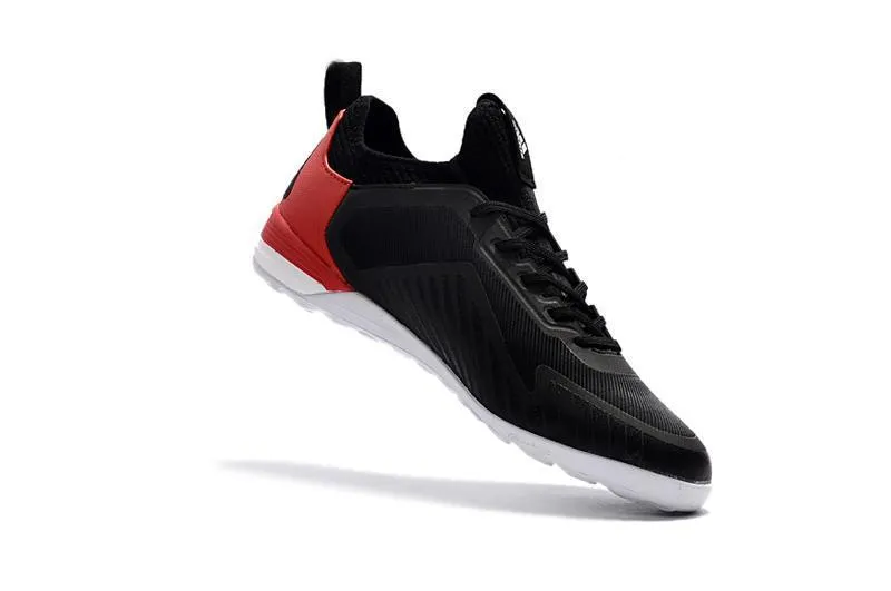Adidas ACE TF Soccer Cleats Shoes Black Red White Post Game 3D Texture