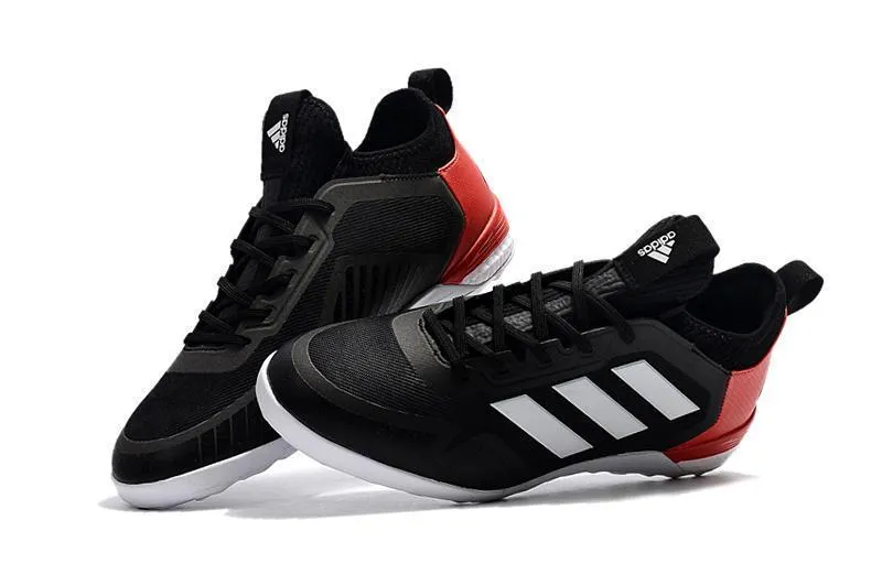 Adidas ACE TF Soccer Cleats Shoes Black Red White Step Response