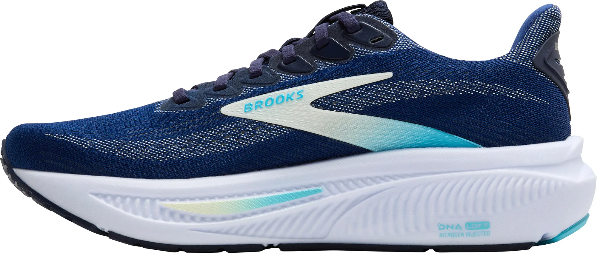 Race ready Impact Protection Tech Brooks Ghost 17 WIDE FIT Womens Running Shoes - Blue