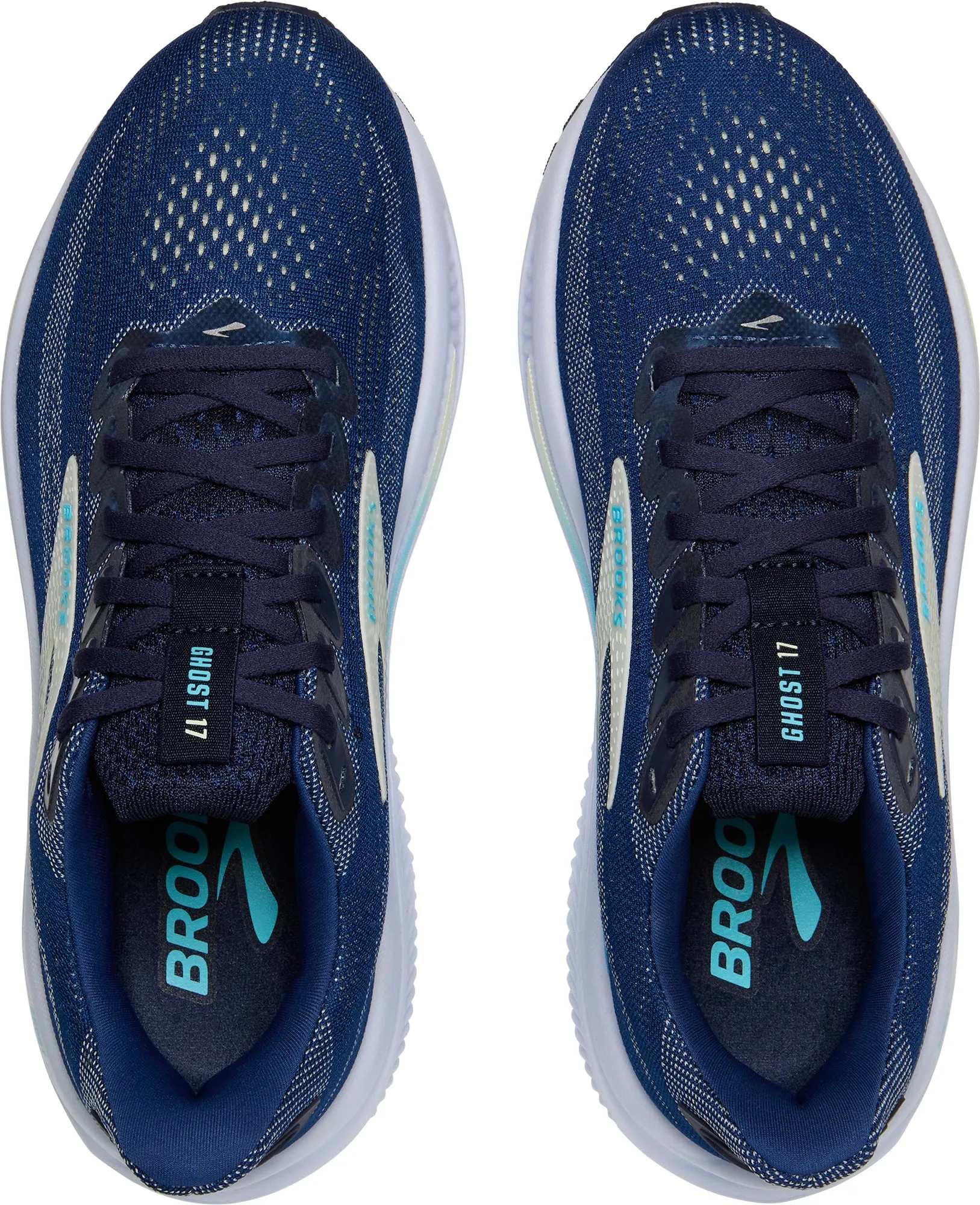 Anti Slip Traction Outsole Unisex Appeal Brooks Ghost 17 WIDE FIT Womens Running Shoes - Blue