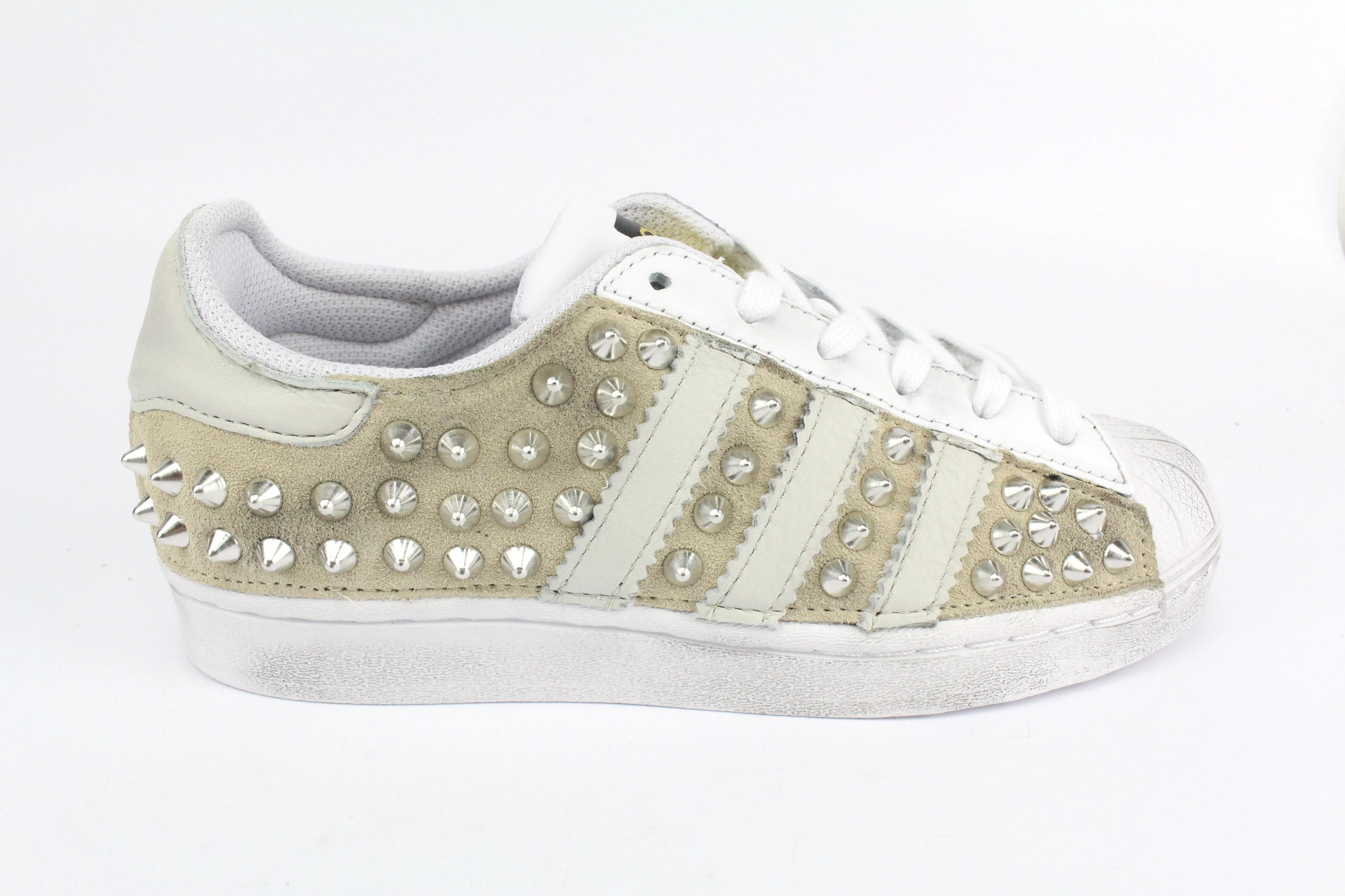 Shock Absorbing Midsole Adidas Superstar Total Camoscio & Borchie