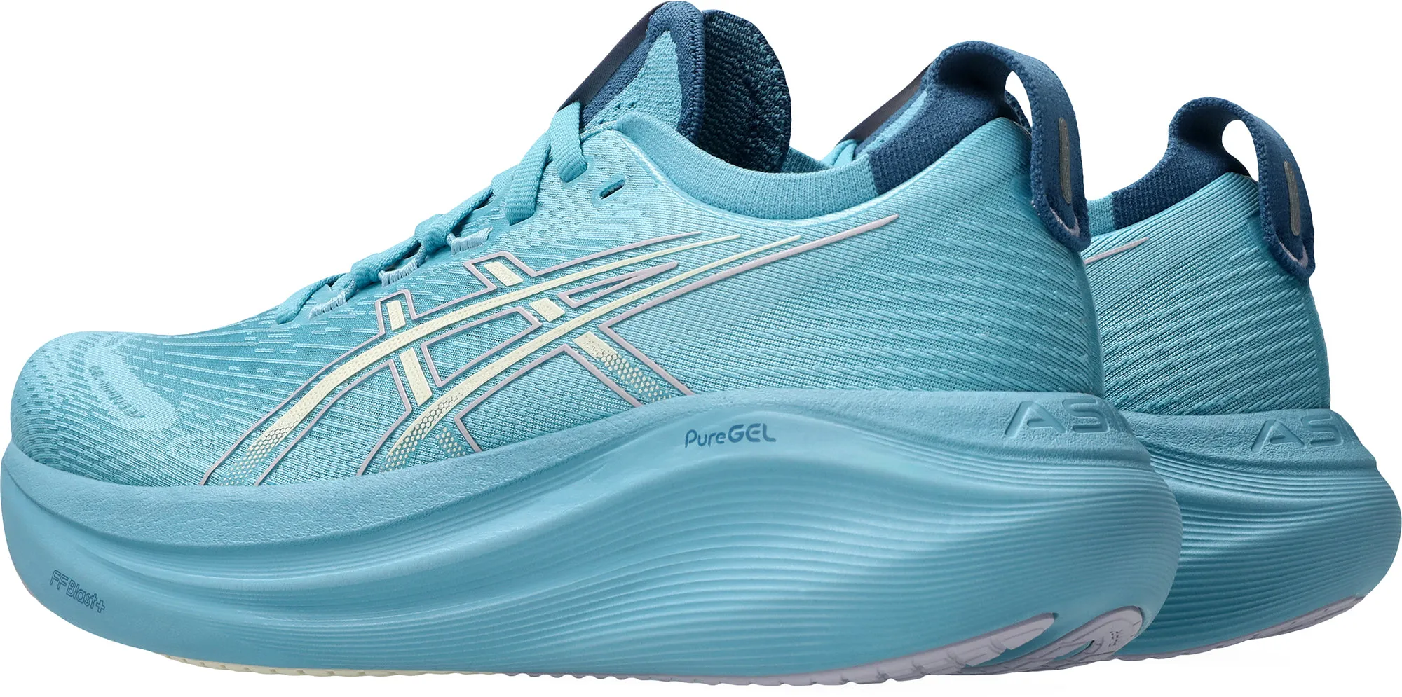 Breathable Inserts literary - event running option Asics Gel Nimbus 27 Womens Running Shoes - Blue