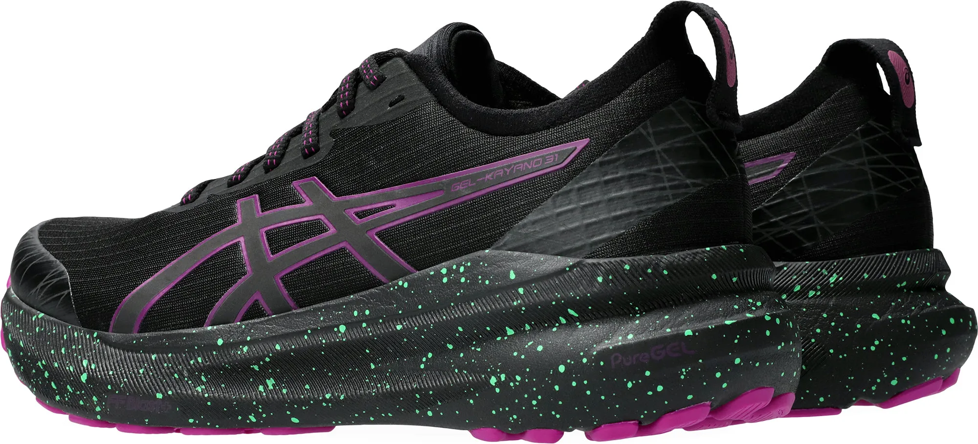 Breathable Liner suitable for all genders Asics Gel Kayano 31 LITE-SHOW Womens Running Shoes - Black