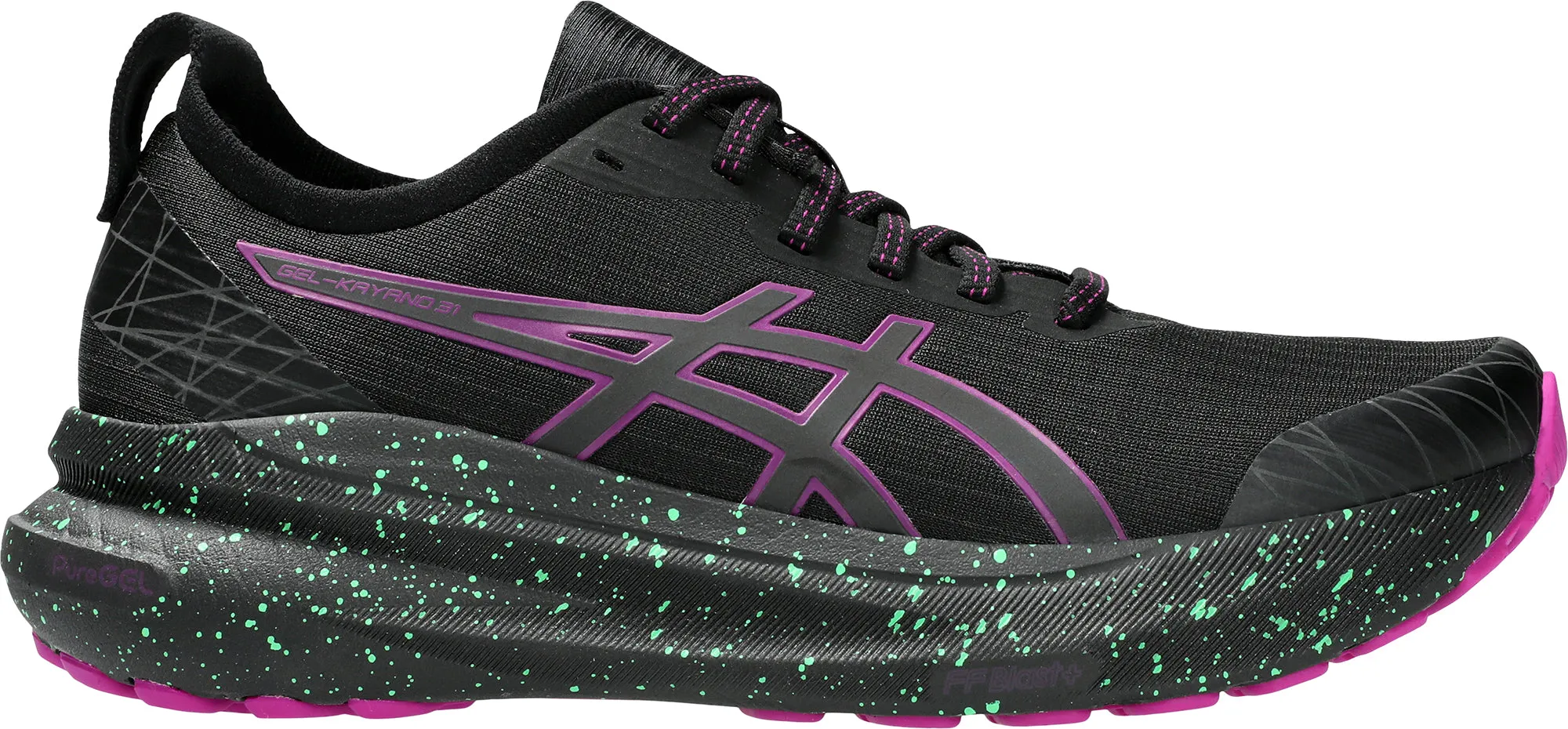 Asics Gel Kayano 31 LITE-SHOW Womens Running Shoes - Black Shock Resistant Men's running
