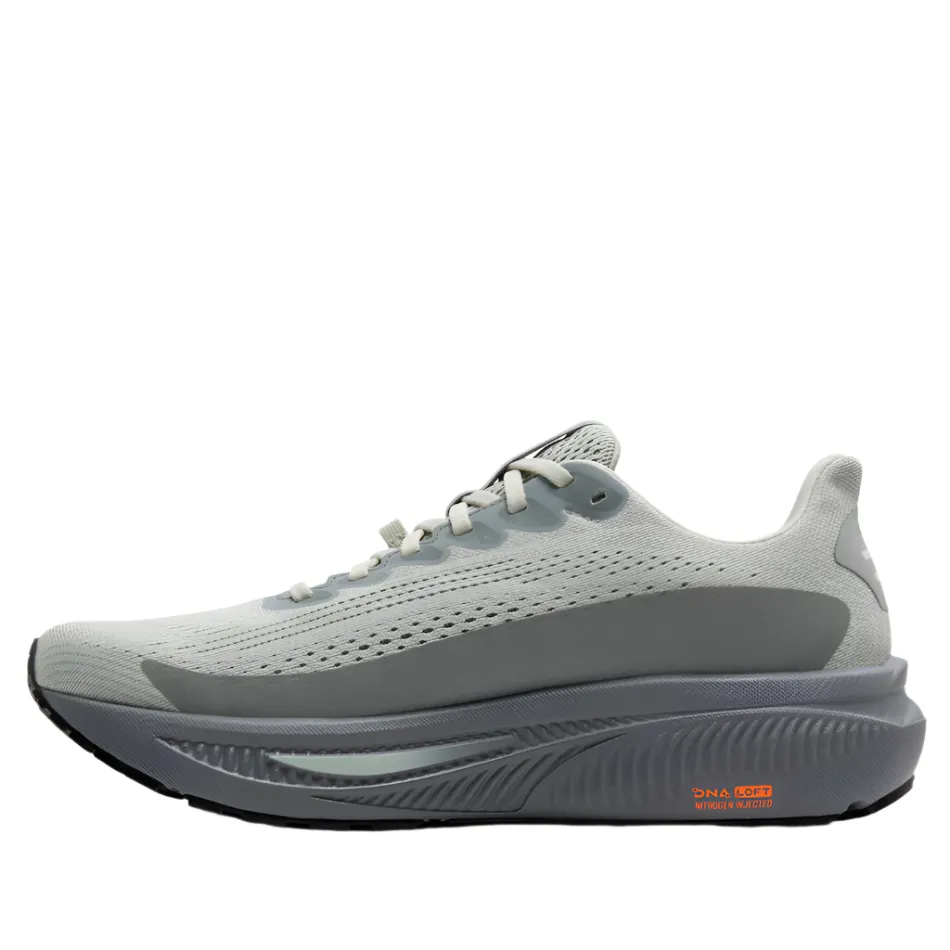 Brooks Men's Ghost 17 GTX Running Shoes in Smoke/Primer Grey/Orange AW25 running in a road race shoes