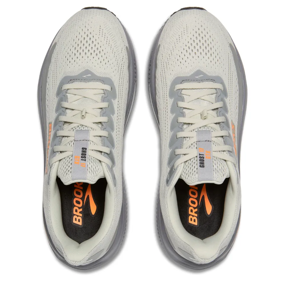 Brooks Men's Ghost 17 GTX Running Shoes in Smoke/Primer Grey/Orange AW25 Motivation - boosting foam sole shoes