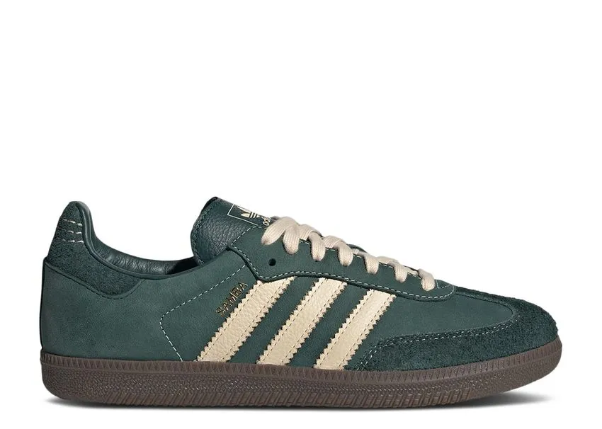 Adidas Samba OG Mineral Green Crystal Sand Breathable Vent Holes