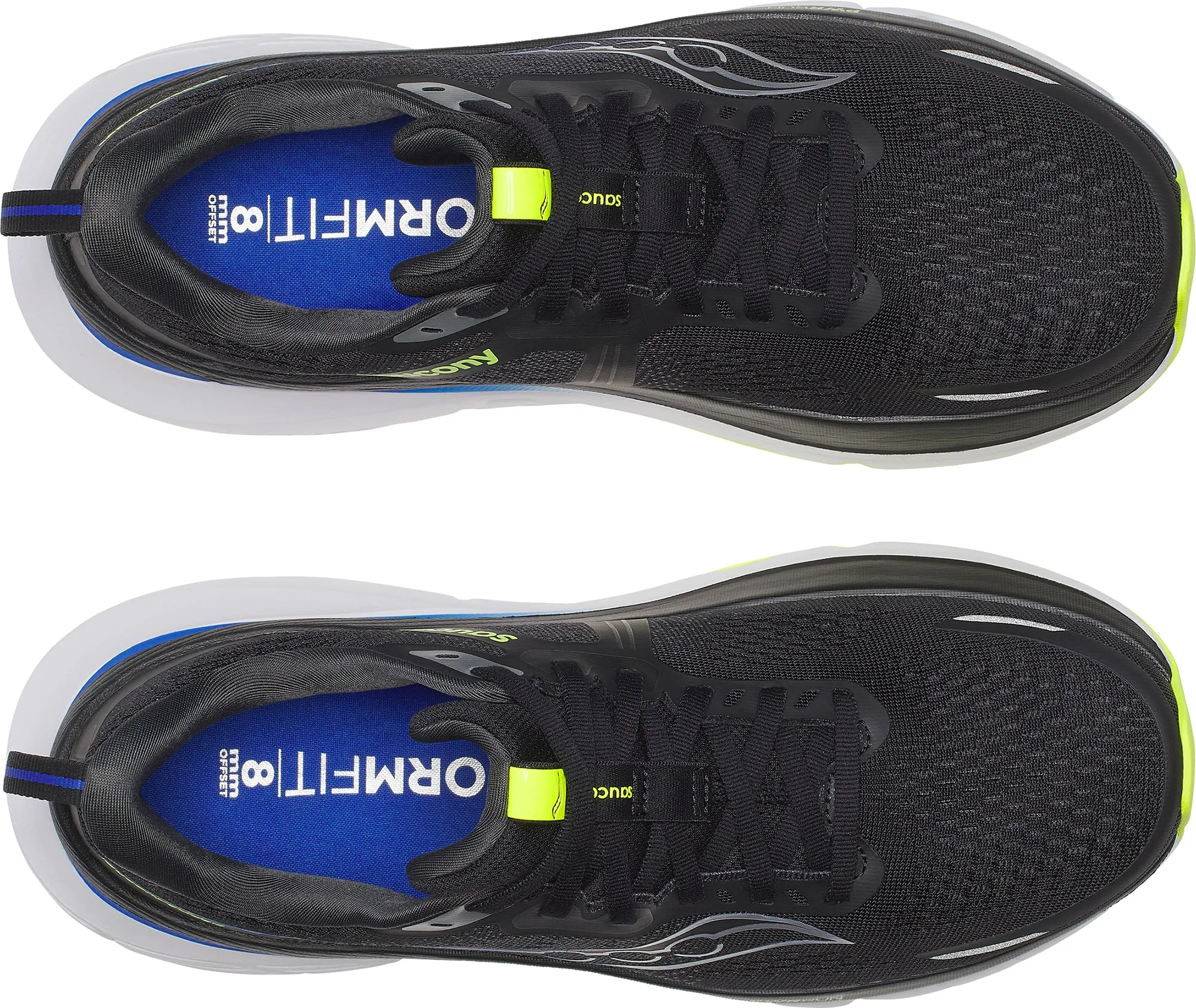 Heel Zone running shoes for trail races Saucony Guide 18 Mens Running Shoes - Black