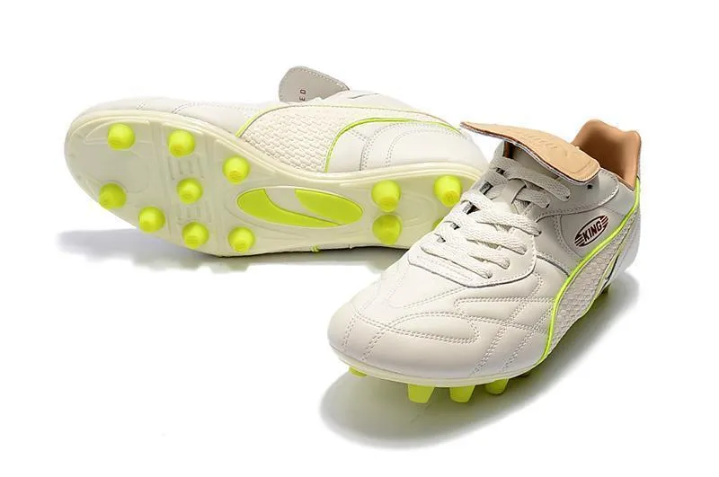 Core Motion Firm Grip Puma King FG Football Shoes White/Green